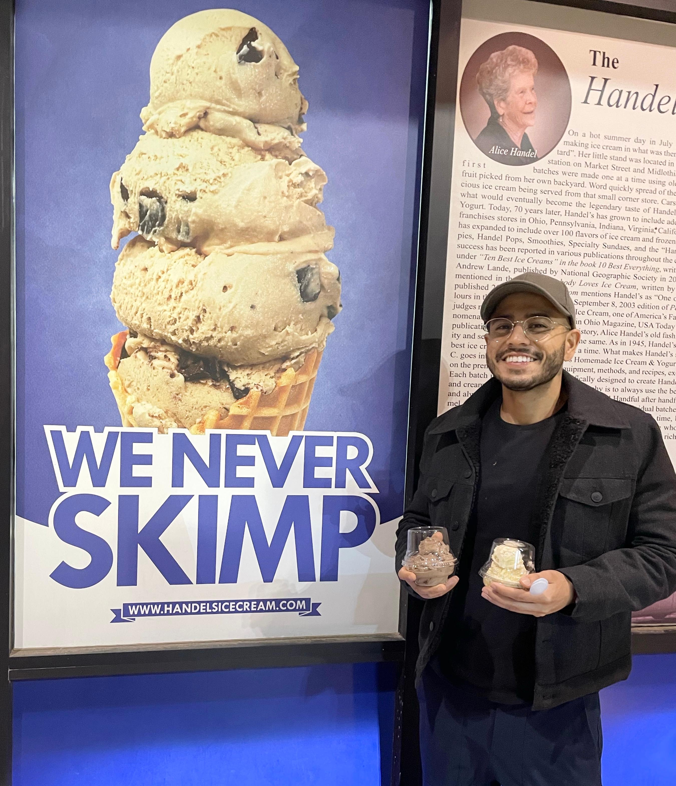 Double fisting Handel's Ice Cream on March 8th, 2022. Yes, both were mine.